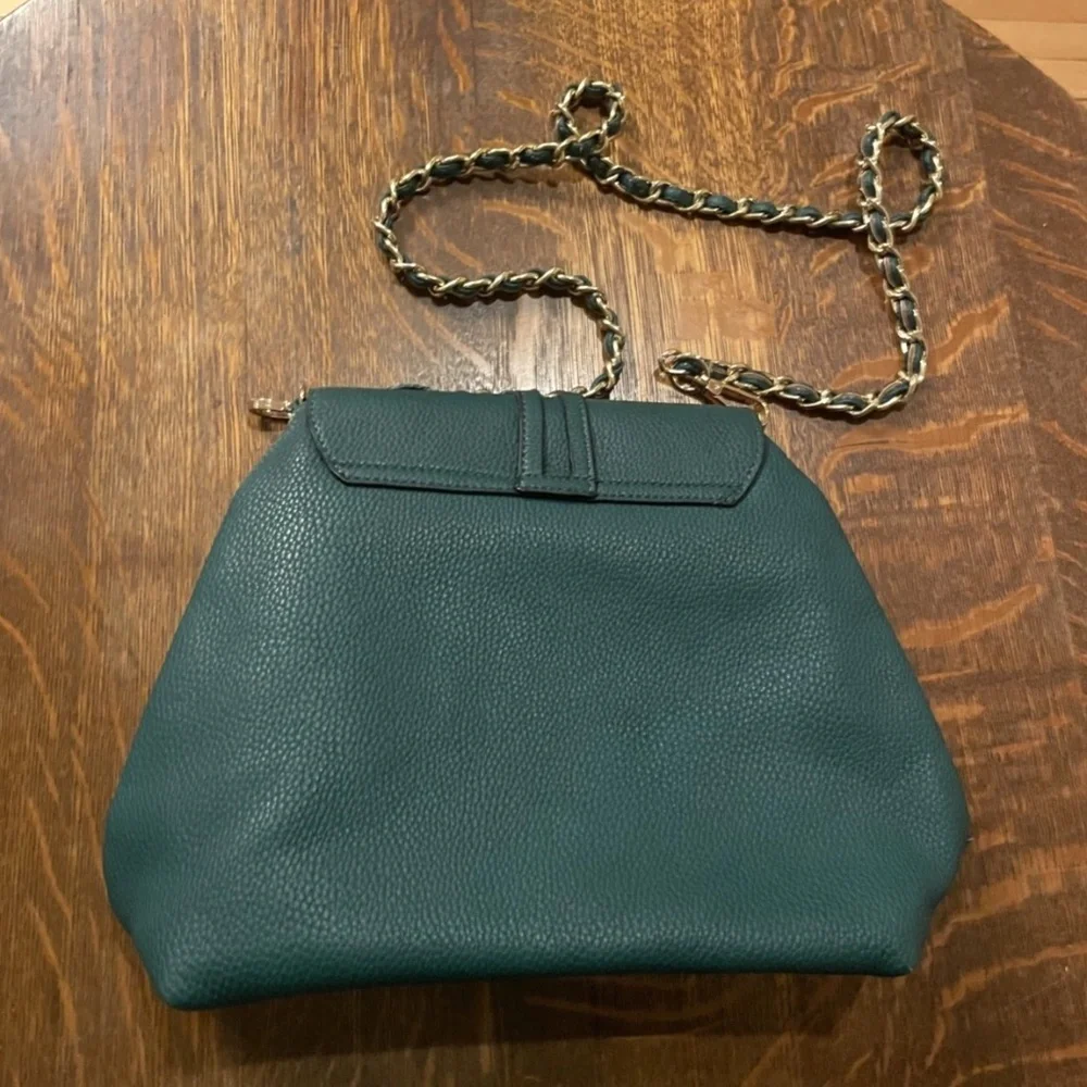 Vintage Crossbody Forest Green Leather Bag - Picture 8 of 8